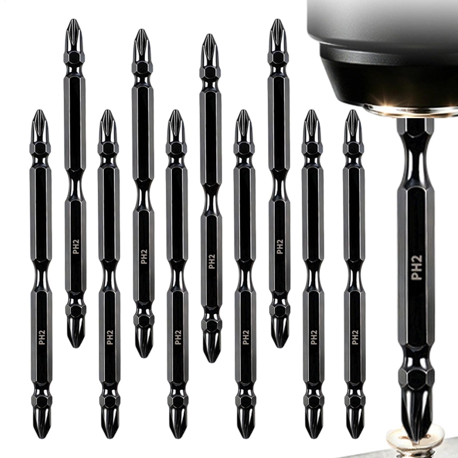 End Mill Set - Schraubendreher-Bit-Set, doppelseitig gefräster magnetischer Schraubendreherkopf, multifunktionales