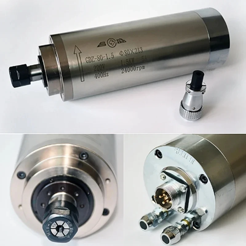 Water Cooled Spindle - 65X158-800W-ER11-220V CNC Wassergekühlter Spindelmotor 2 Lager