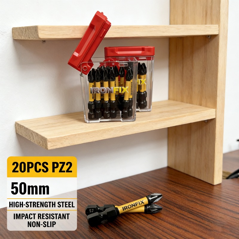 Drill Bit Set - Hochwertiges 20-teiliges PZ2-Schraubendreher-Bit-Set für Elektrobohrmaschinen, Werkzeugkasten-Kit,