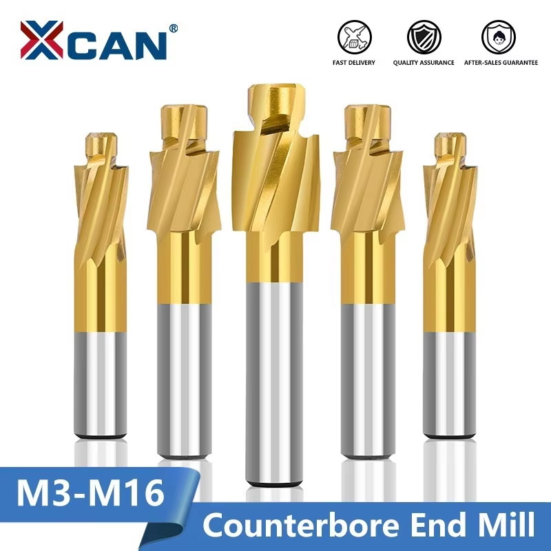 End Mill Set - XCAN Fräser M3-M16 Senker Schaftfräser TiN