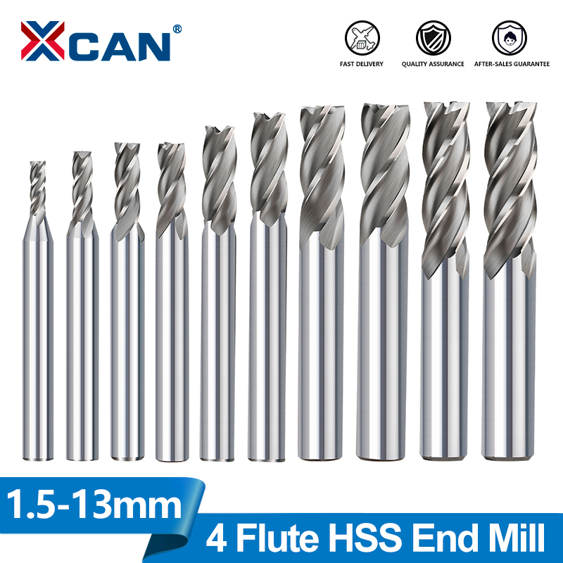 XCAN HSS Fräser 4-schneidiger  – End Mill Set Bewertung und Preis