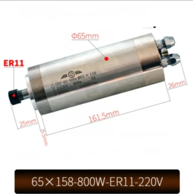 65X158-800W-ER11-220V CNC Wass – Water Cooled Spindle Bewertung und Preis