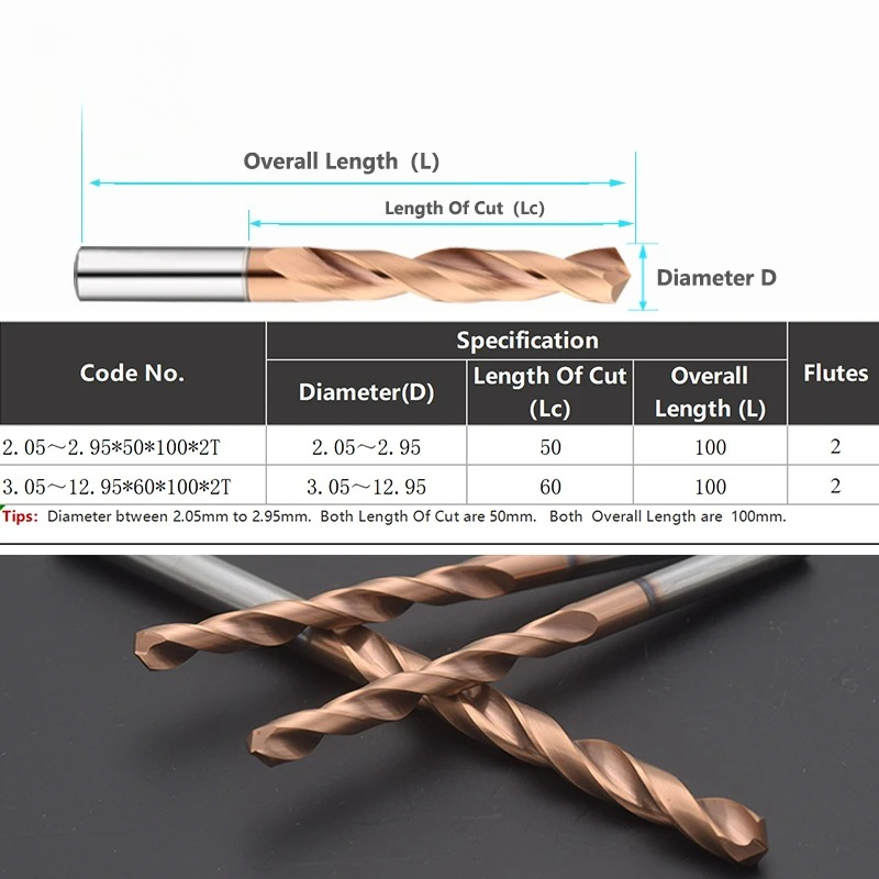 100L Spiralbohrer mit geradem  – Cnc Bits Bewertung und Preis