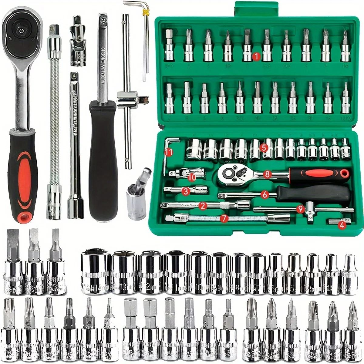 46-teiliges Antriebssteckschlü – Cnc Bits Bewertung und Preis