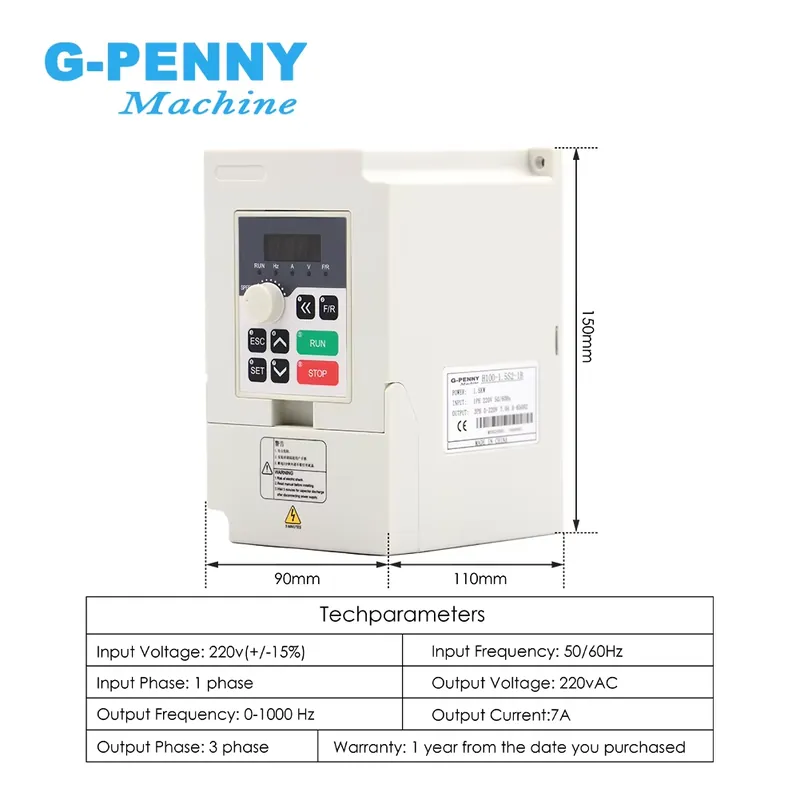 Gpenny 1,5kW ER16 D80mm Wasser – Water Cooled Spindle Bewertung und Preis