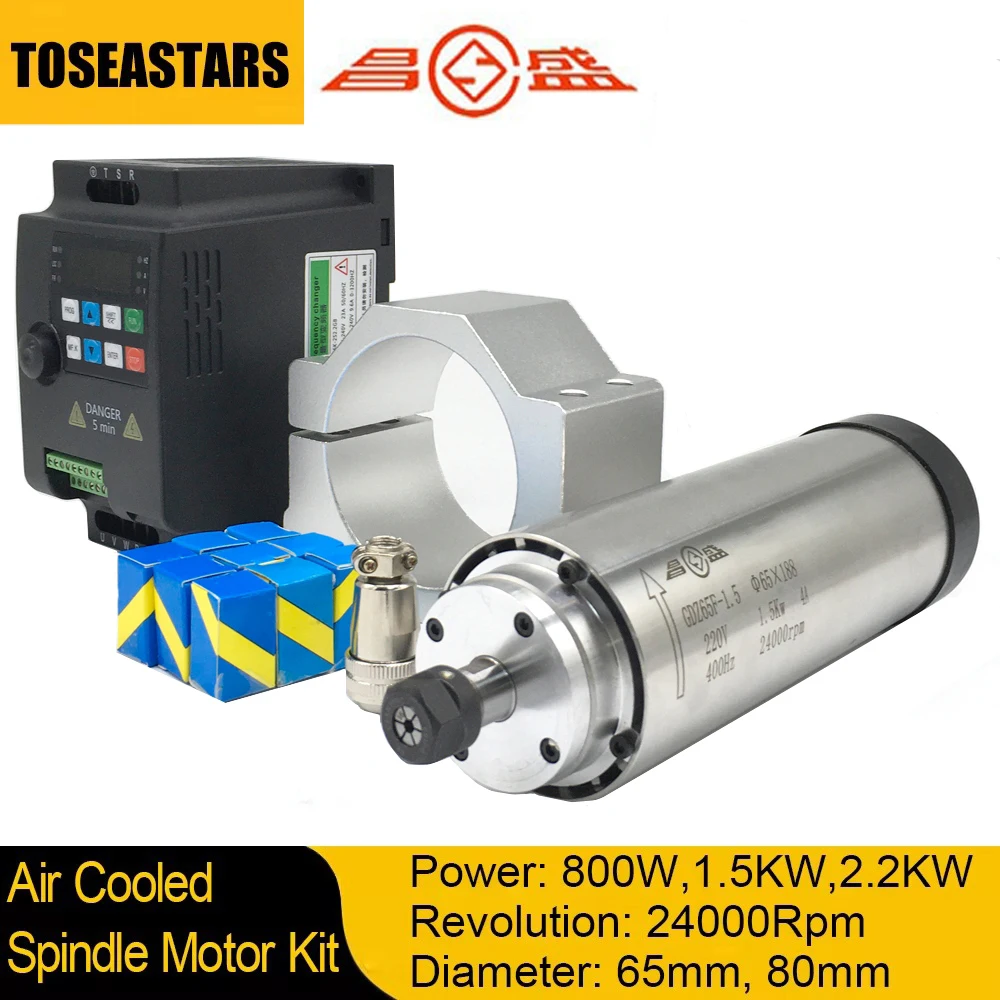 800W 1,5KW 2,2KW CNC Luftgeküh – Water Cooled Spindle Bewertung und Preis